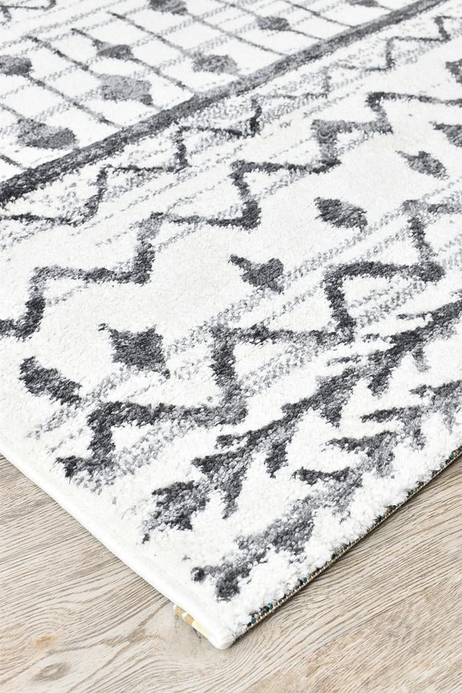Vision 285 Cream Grey Rug - Floorsome - MODERN - NOVA - D285A - WHITE - GREY - 80X150 - MODERN