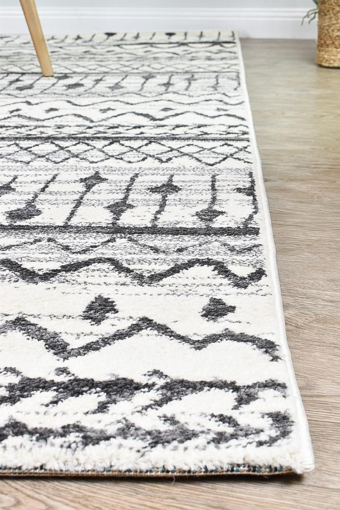 Vision 285 Cream Grey Rug - Floorsome - MODERN - NOVA - D285A - WHITE - GREY - 80X150 - MODERN