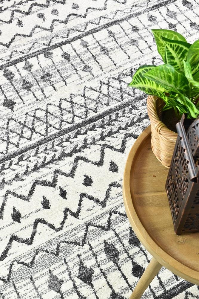 Vision 285 Cream Grey Rug - Floorsome - MODERN - NOVA - D285A - WHITE - GREY - 80X150 - MODERN