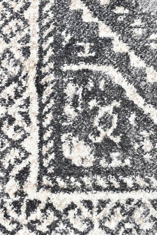 Vision 354 Dark Grey Rug - Floorsome - MODERN - NOVA - D354A - WHITE - D.GREY - 80X150 - MODERN