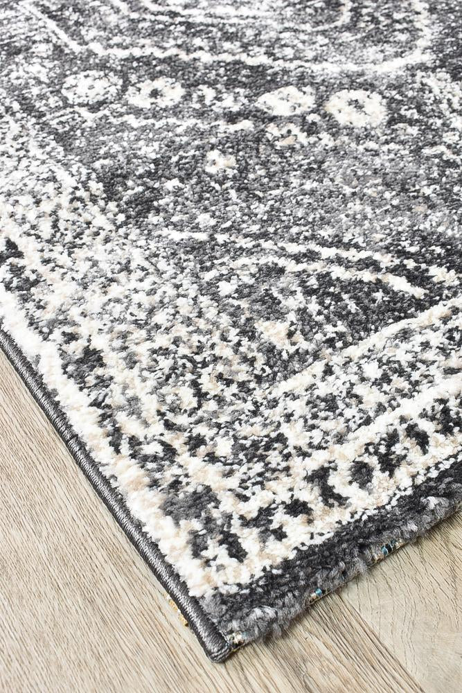 Vision 354 Dark Grey Runner - Floorsome - RUNNER - NOVA - D354A - WHITE - D.GREY - 80X300 - RUNNER