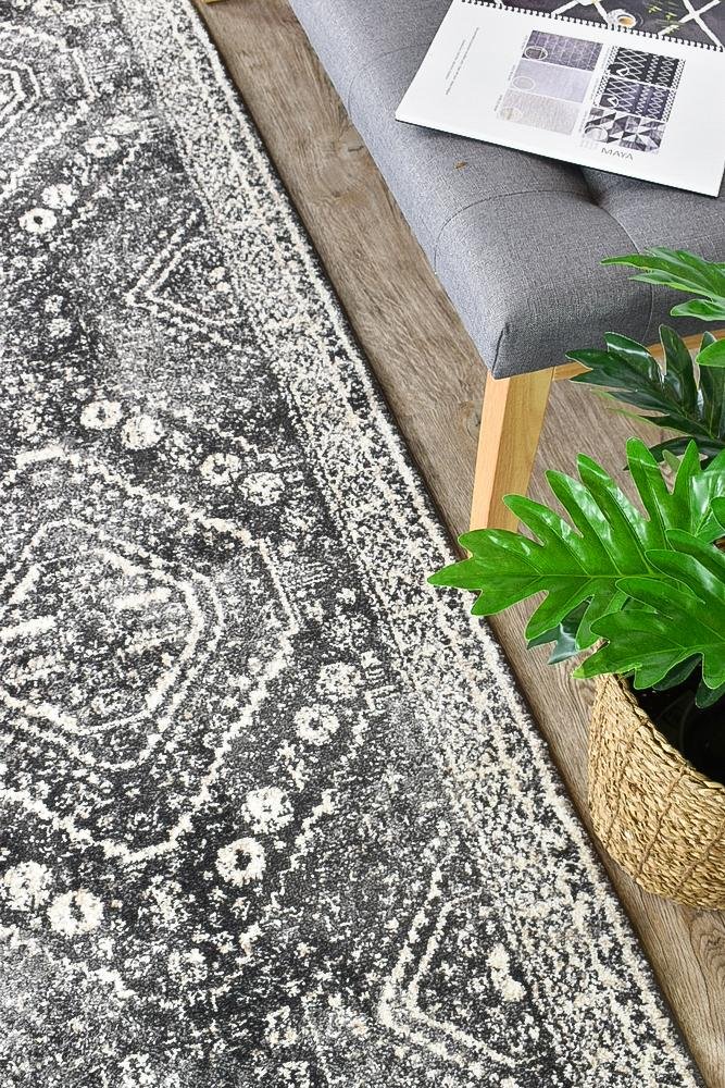 Vision 354 Dark Grey Runner - Floorsome - RUNNER - NOVA - D354A - WHITE - D.GREY - 80X300 - RUNNER