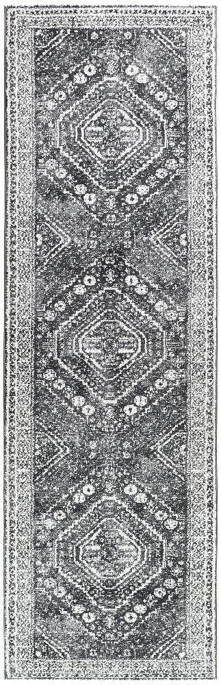 Vision 354 Dark Grey Runner - Floorsome - RUNNER - NOVA - D354A - WHITE - D.GREY - 80X300 - RUNNER