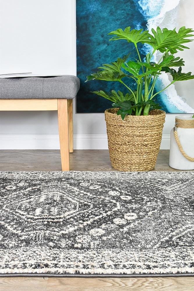 Vision 354 Dark Grey Runner - Floorsome - RUNNER - NOVA - D354A - WHITE - D.GREY - 80X300 - RUNNER