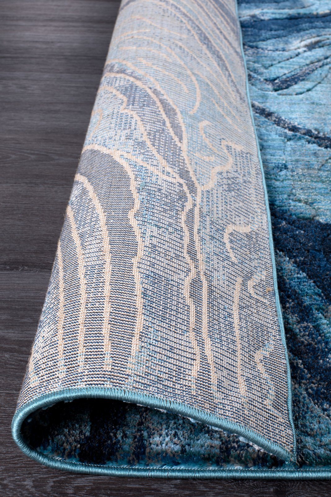Waves Modern Indigo Rug - Floorsome - Modern - DRM - 862 - INDI - 230X160 - Modern