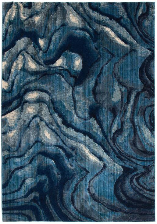 Waves Modern Indigo Rug - Floorsome - Modern - DRM - 862 - INDI - 230X160 - Modern