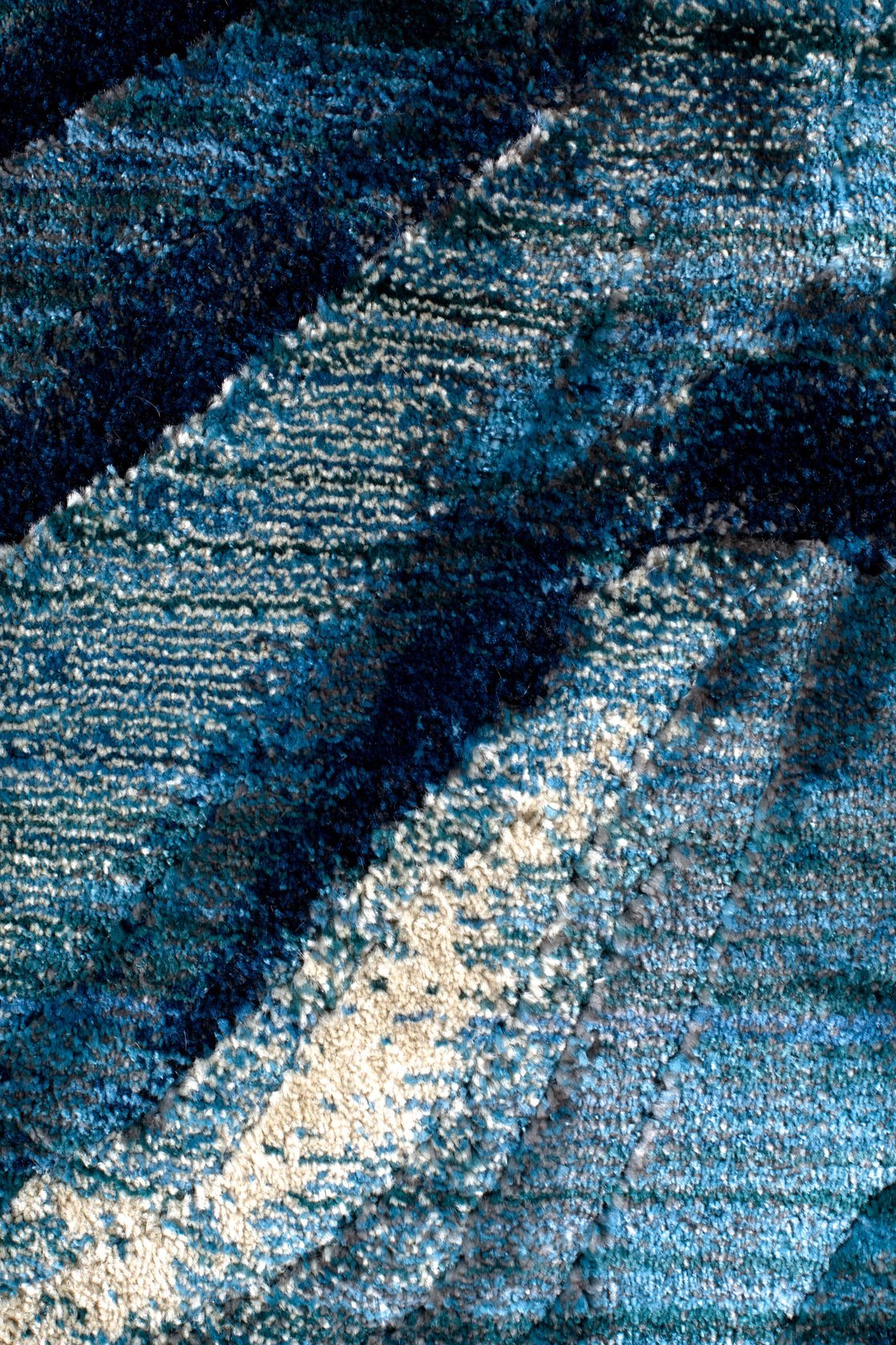 Waves Modern Indigo Rug - Floorsome - Modern - DRM - 862 - INDI - 230X160 - Modern