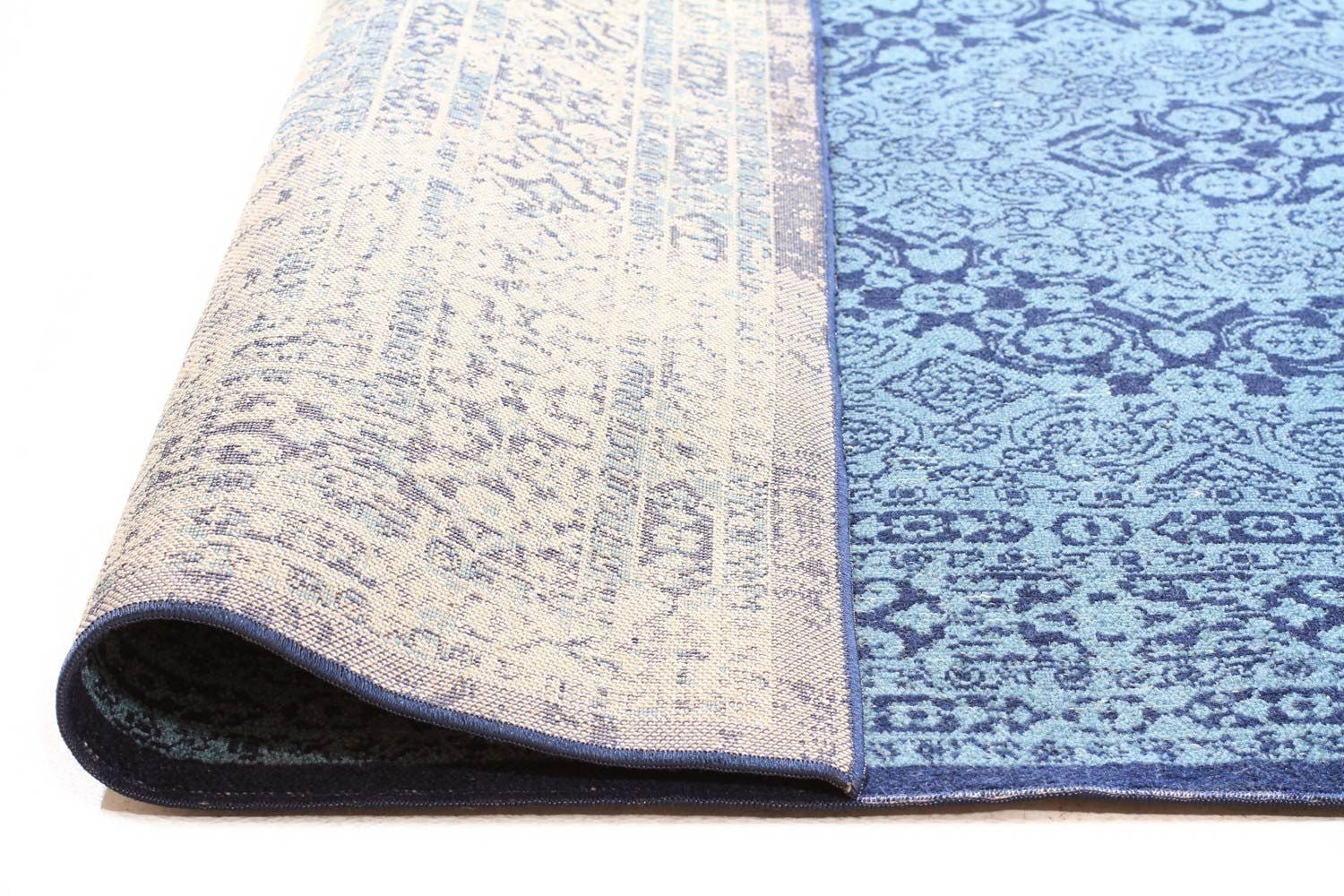 Whisper Vision Blue Runner Rug - Floorsome - Traditional - ETN - 912 - BLU - 300X80 - Traditional